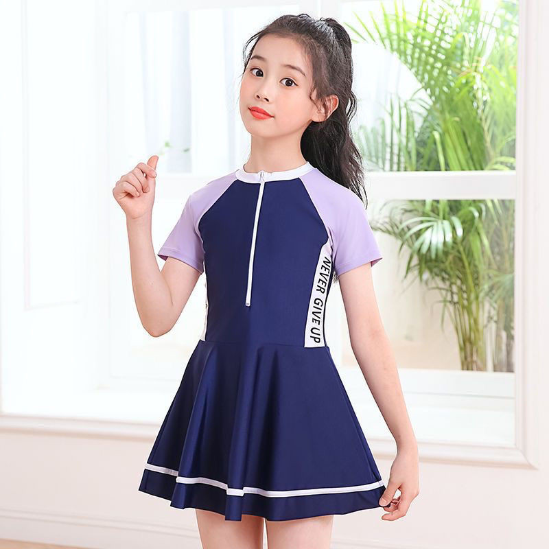 Anak Perempuan2024Baju Renang Anak Perempuan Balita Satu Potong, Pakaian Renang Profesional Remaja, 