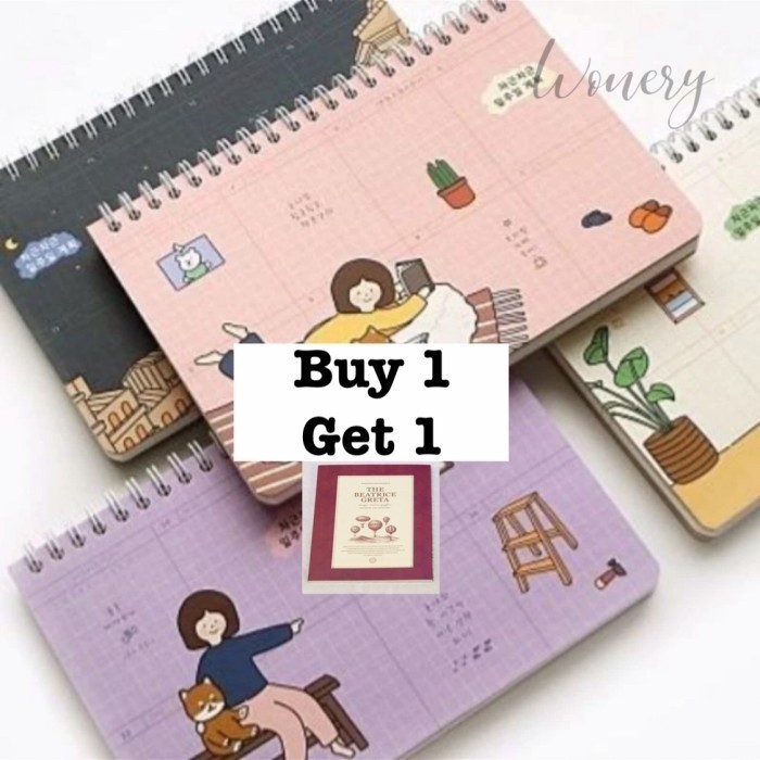 

Buku Agenda Weekly Planner Hardcover Aesthetic Korea A5