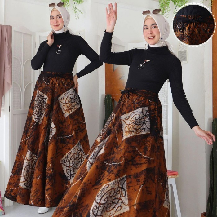 Best Rok Panjang Wanita Batik Payung Rok Payung Batik Premium Cap