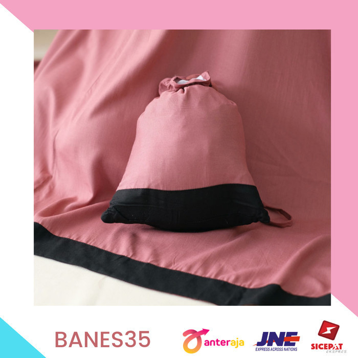 Baneska Mukena New Salwa Black Mocca Kain Katun Rayon Premium Grade A