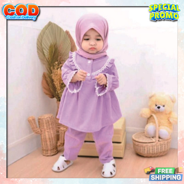 Setelan Anak Perempuan 2023 Terbaru 2 3 Tahun 1 Kekinian 5 6 12 Cewek Lucu 4 Stelann Bayi Baru Lahir