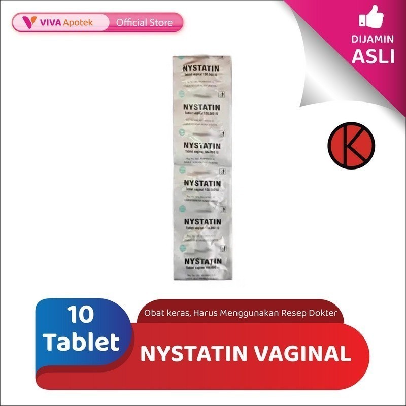 Nystatin Vaginal / Infeksi Jamur / Keputihan (10 Tablet)