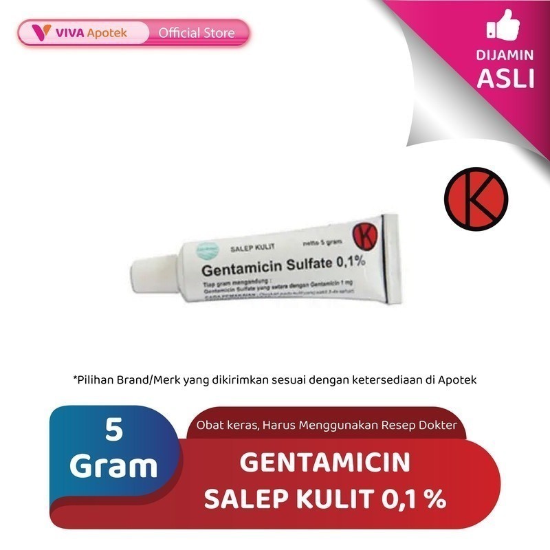 Gentamicin Salep Kulit 0,1 % / Infeksi Kulit (5 Gram)