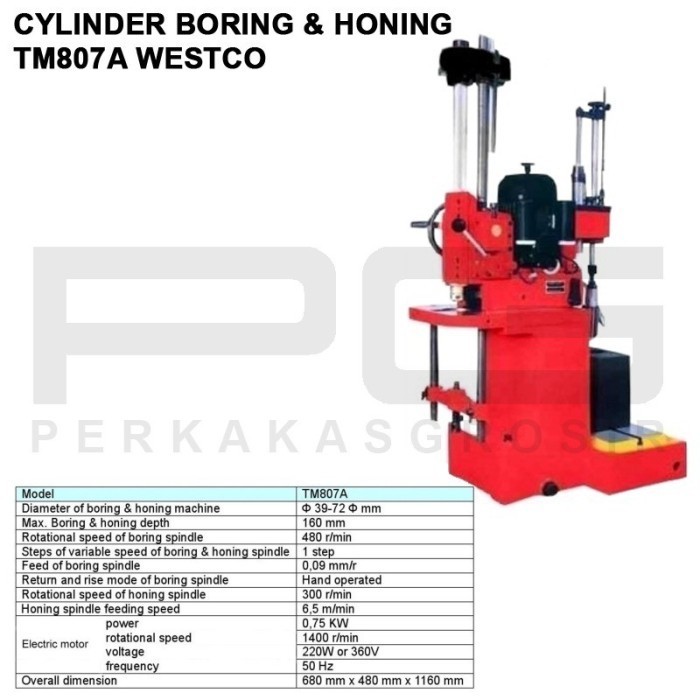 Terlaris Mesin Korter Tm 807A Westco Cylinder Boring & Honing Tm807A Original Dan Terpercaya