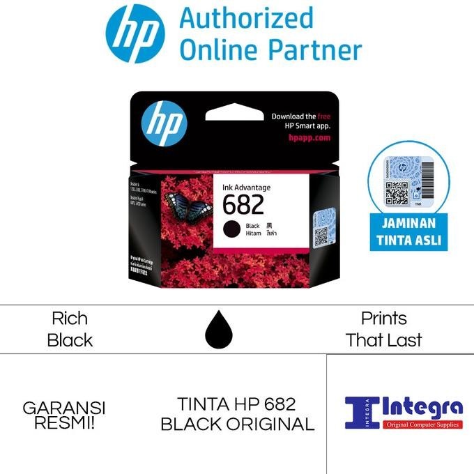 Tinta HP 682 Black / Hitam Original Ink Catridge HP 1216 2336 2775