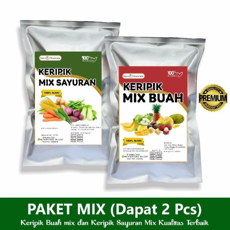 

Ready One Mandiri Sukses - Paket Mix Dapat 2 Pcs - Keripik Buah Mix Dan Kerripik Sayuran Mix Original