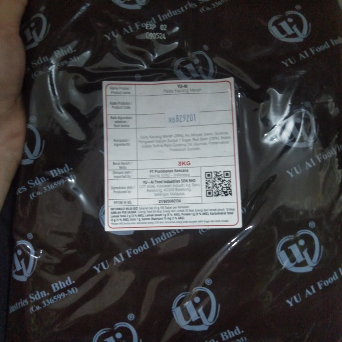 

((((()paling dicari] Filling Kacang Merah Yu Ai 3kg