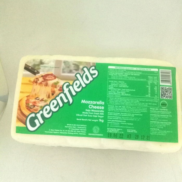 

] Keju Mozarella Greenfields 1kg