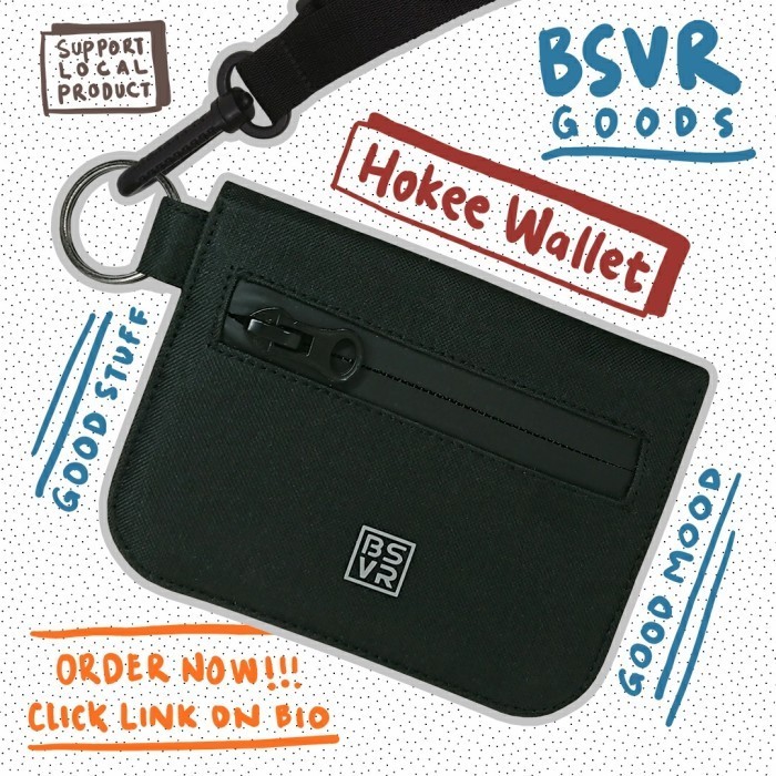 

Dompet Lanyard Hokee Wallet 11 Slot Classic Black Bsvr