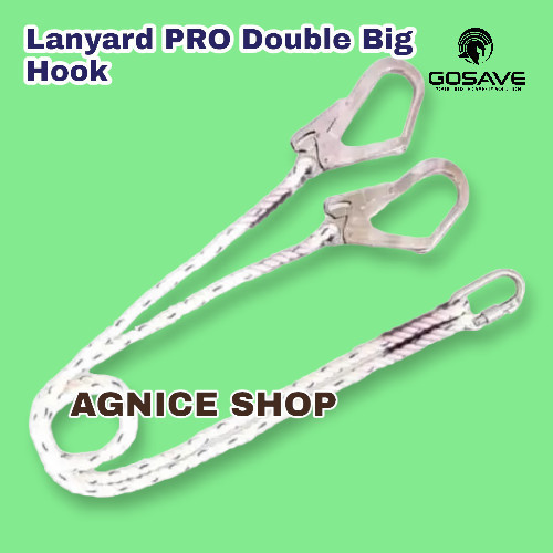 

Lanyard Safety Double Big Hook Pro Full Body Harness Climbing Rope