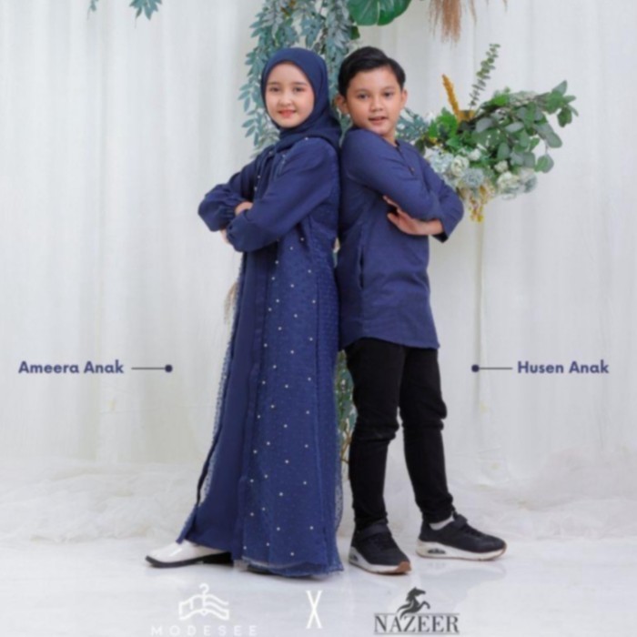 promo Gamis Couple Ibu dan Anak AMEERA DRESS Gamis Organza
