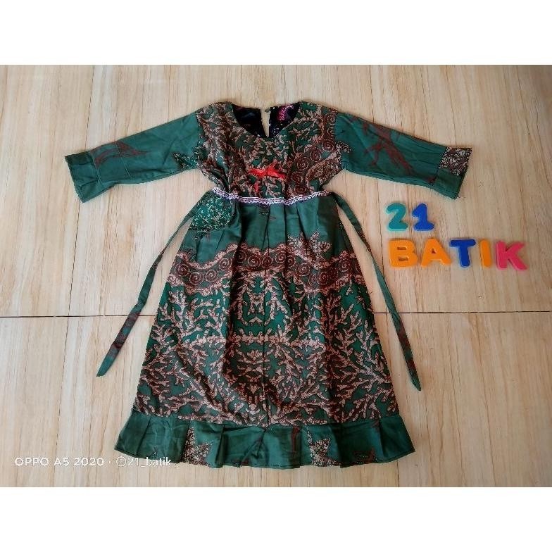 Terlaris Gamis Batik Anak Usia 4-5 Tahun/Gamis Anak Murah/Gamis Batik Anak Perempuan Murah