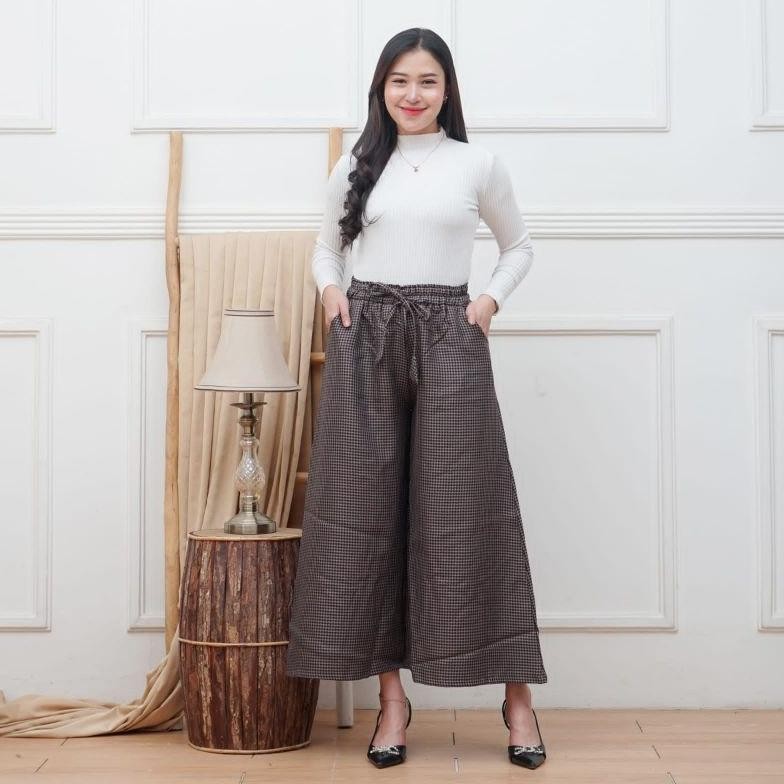 Promo Akhir Tahun Celana Kulot Payung Semiwol Wanita Motif Murah
