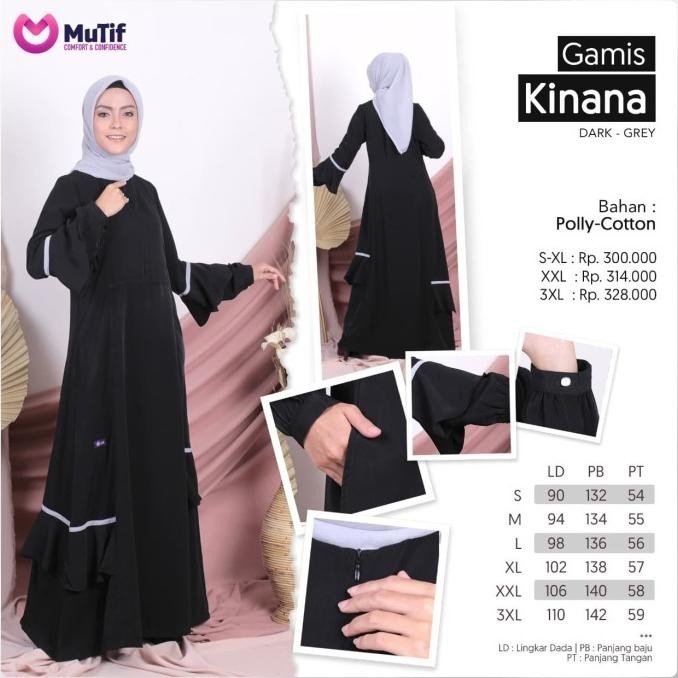 Best Seller Gamis Mutif Kinana Terbaik