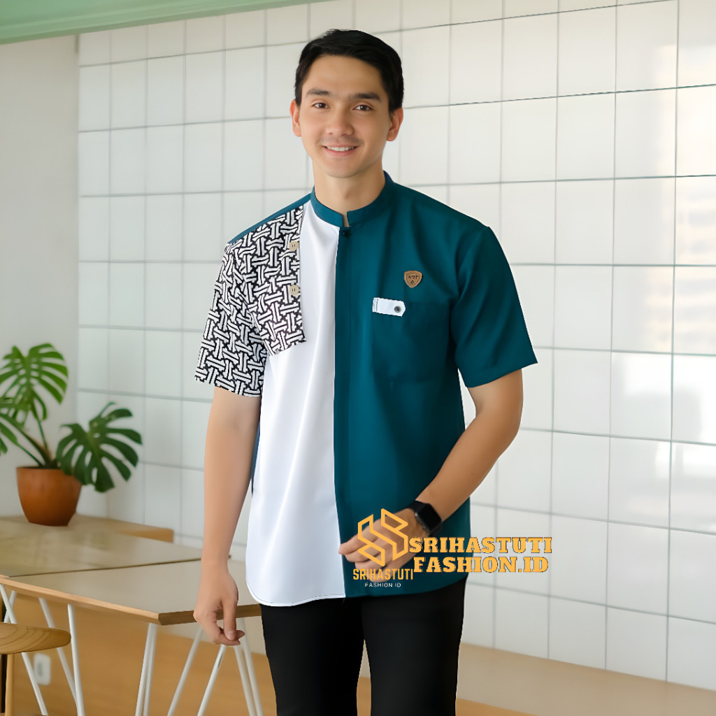 Baju Koko Dewasa Eternity Moslem Premium Baju Koko Syubanul Musli Baju Koko Kurta Pria Lengan Pendek