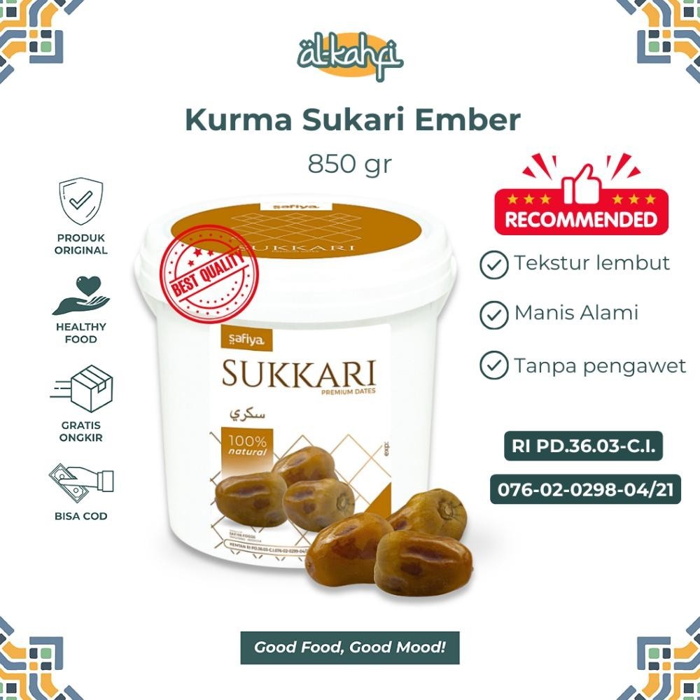 

Kurma Sukari Ember 850 Gram Original Premium Promo