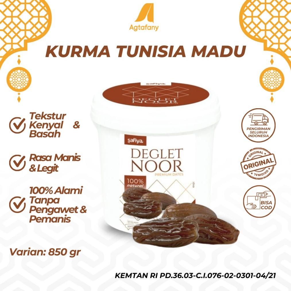 

Kurma Tunisia Madu Ember 850 Gr Deglet Noor Tanpa Tangkai | Premium High Quality Oleh-Oleh Haji Umroh Terbaik