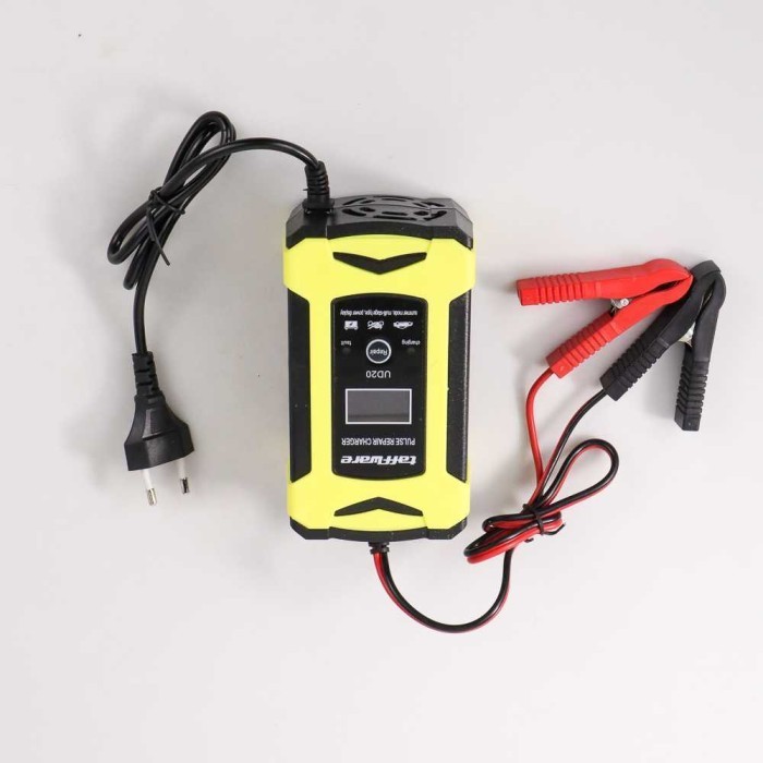 Cas Aki Mobil Motor Otomatis Pintar Auto Cut Off 12V 6A 100Ah LCD Ori