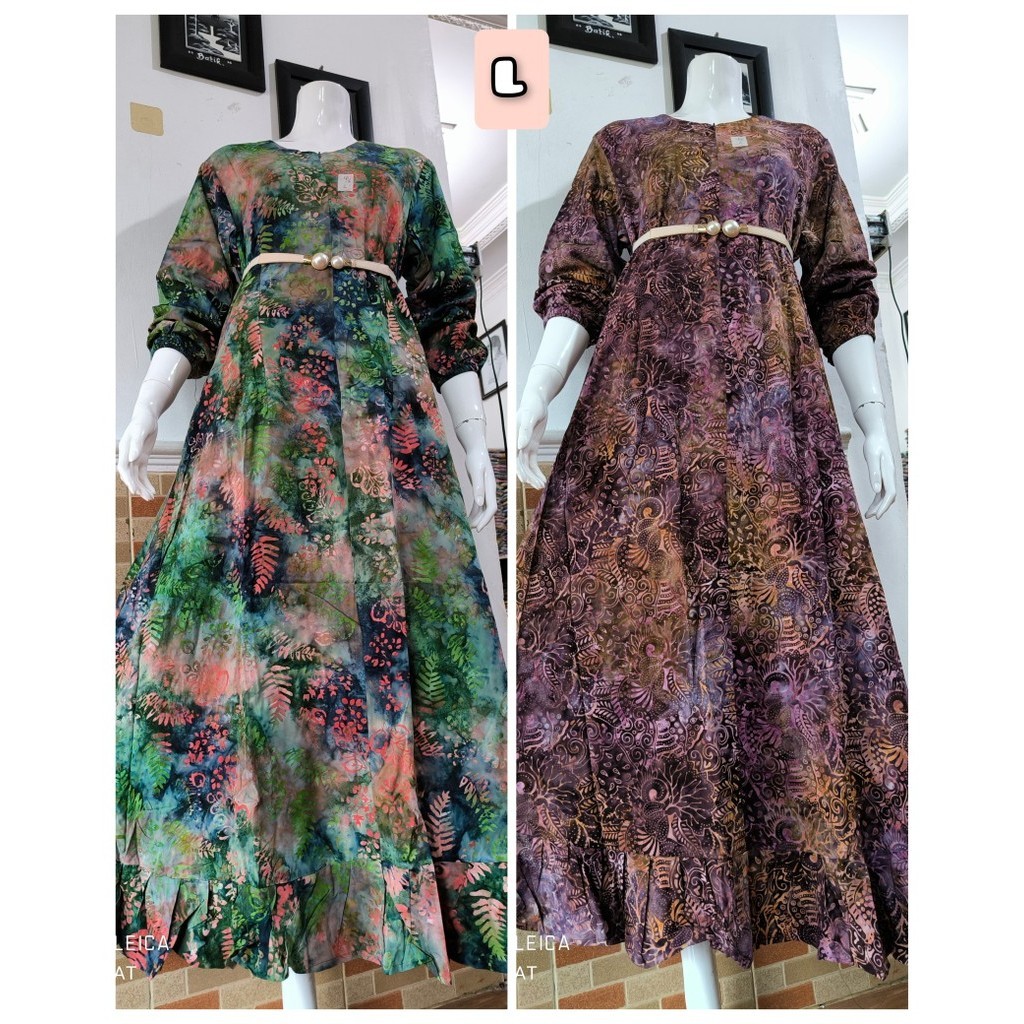 Kinanthi Size L / Gamis Kinanthi Rempel Lengan 3per4 / Kinanthi Batik Nusantara
