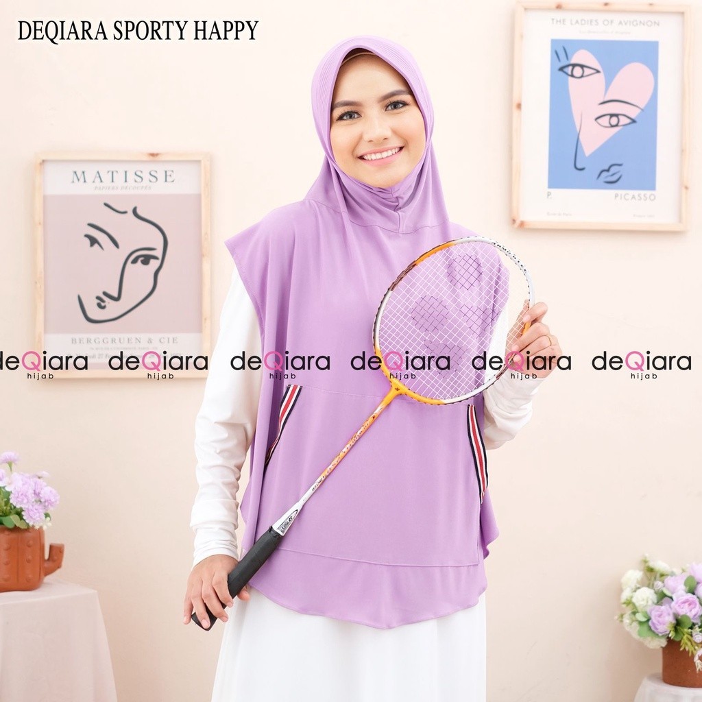 NEW PREMIUM DAILY HIJAB Jilbab Instan Bergo Sporty Happy Ori Deqiara