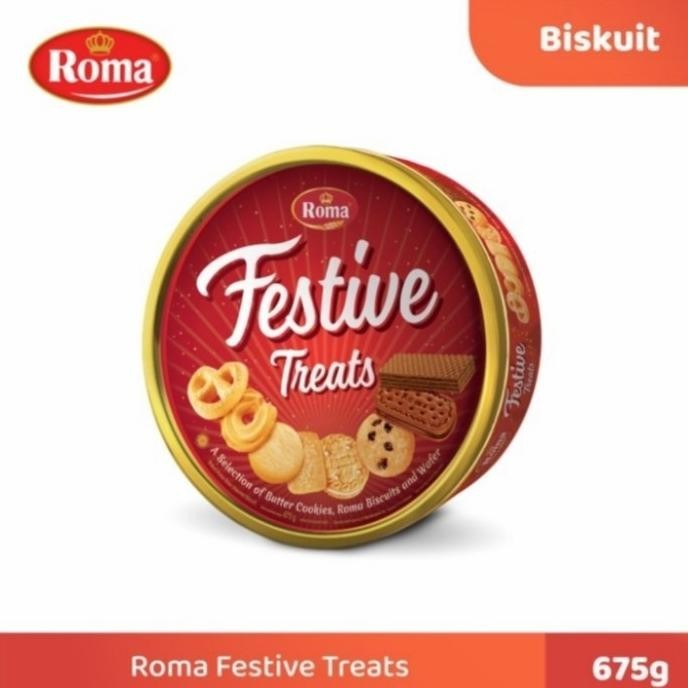 

Biskuit Kue Lebaran Roma Festive Treats 675gr Kaleng