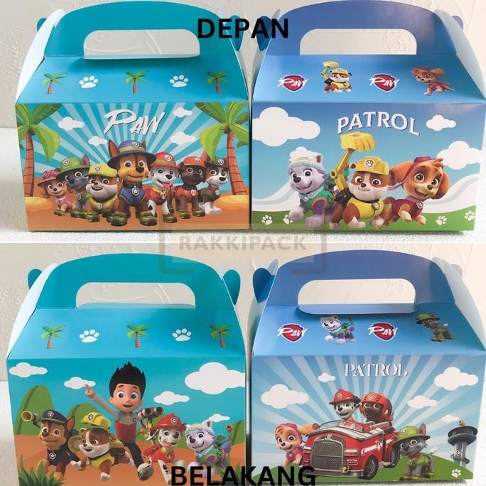 

=====] 6PCS gable box paper bag tas kertas goodie bag snack ultah anak patrol