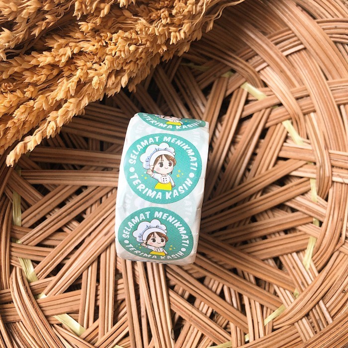 

siap kirim] Sticker Bulat Selamat Menikmati (isi 25 pcs)