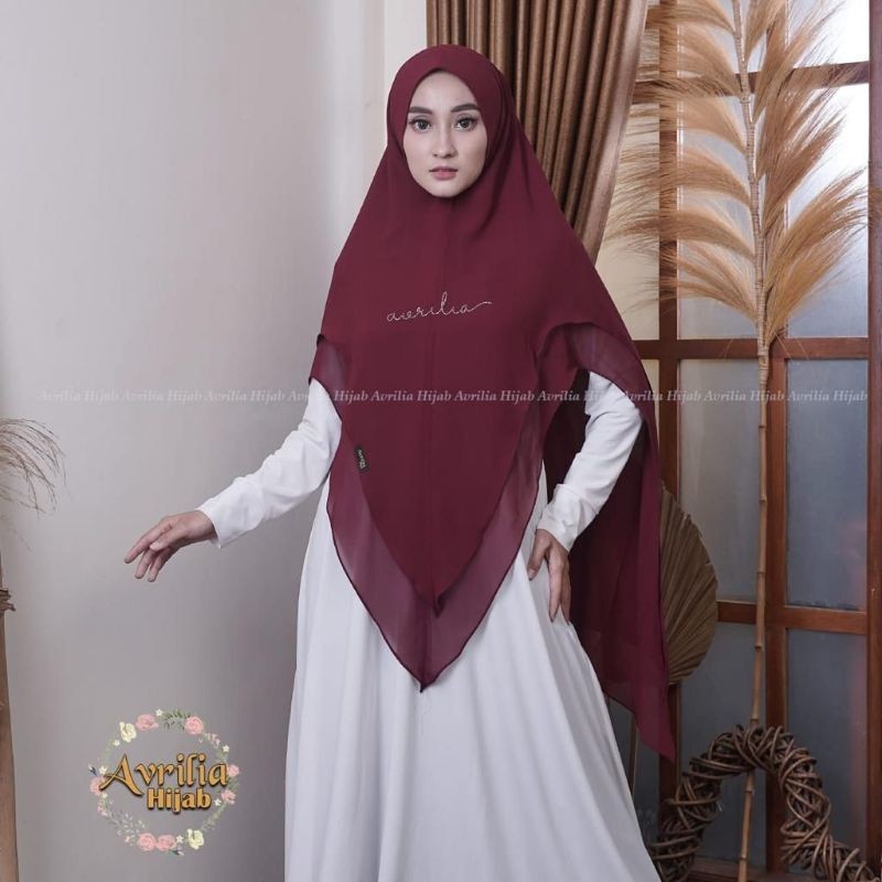 NEW PREMIUM DAILY HIJAB Khimar NABILA SYARI , swarowski BY AVRILIA HIJAB