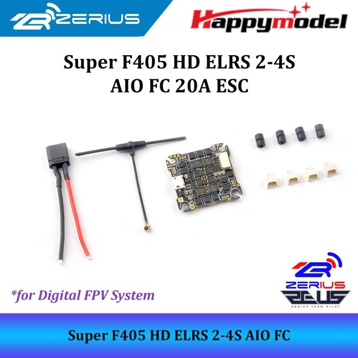 Happymodel Super F405 HD 2-4S AIO FC 20A ESC ELRS 2.4GHz SuperF405 HD