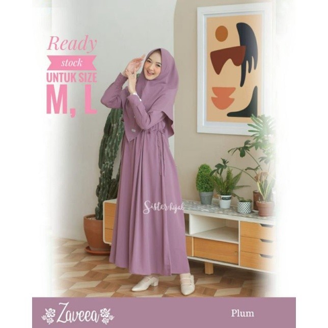 NEW PREMIUM DAILY HIJAB GAMIS ZAVEEA SET SISTER HIJAB