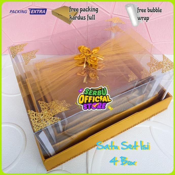 

Viral Kotak Hantaran/Kotak Seserahan/Box Hantaran 1 Set Isi 4 Pcs Top 2024