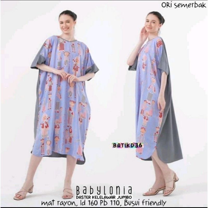 SEMERBAK) ORIGINAL DASTER BABYLONIA KELELAWAR JUMBO HOMEDRESS KEKINIAN DASTER TERBARU DASTER PREMIUM