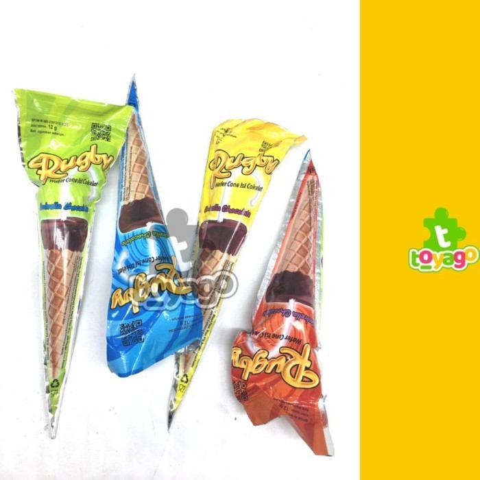 

OBRAL Coklat Rugby Payung/Rugby Wafer Cone Isi 60 Pcs Grosir Murah