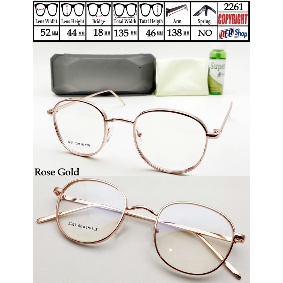 Kacamata Minus Frame Bulat Kacamata Korea Frame Metal