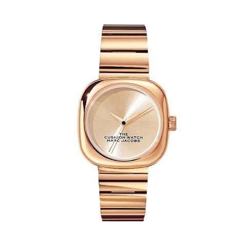 JAM RANTAI MARC JACOBS THE CUSHION ROSE GOLD BRACELET WATCH