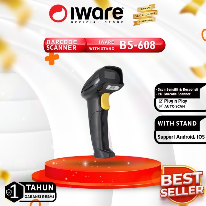 Barcode Scanner 2D Iware Bs-608Bt / Bs-609Bt Android Ios Stand