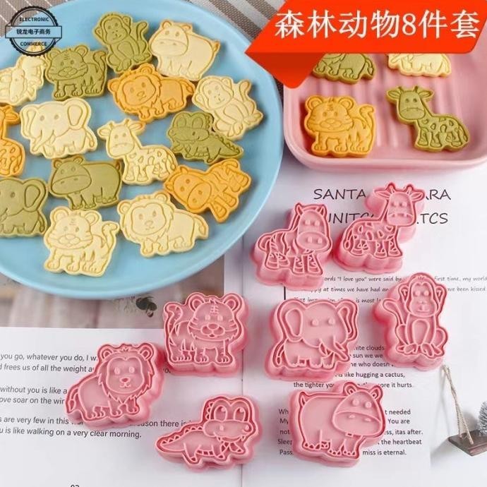 Cookies Cutter Animal / Cetakan Kue Kering Animal Mix 8Pcs