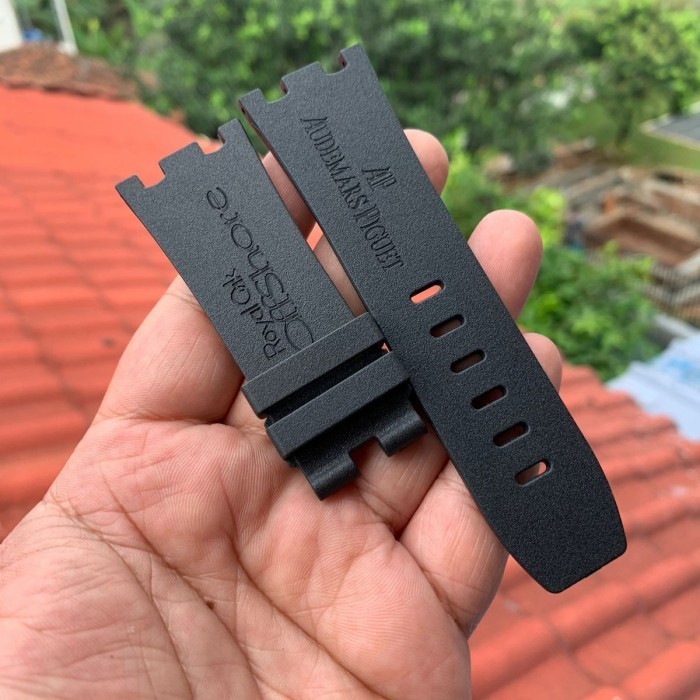 STRAP TALI JAM TANGAN KARET RUBBER AP AUDEMARS PIGUET HITAM
