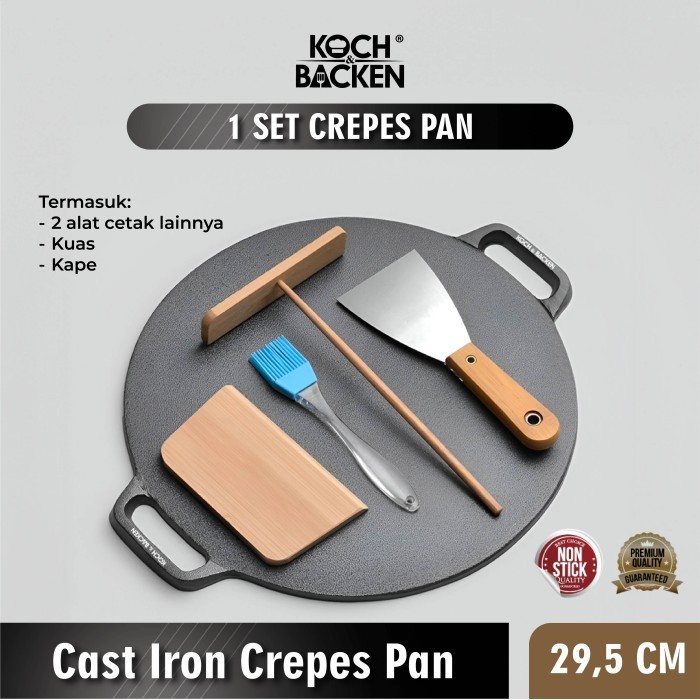 Koch&Backen Cast Iron Crepes Pan - Loyang Crepes Wajan Datar
