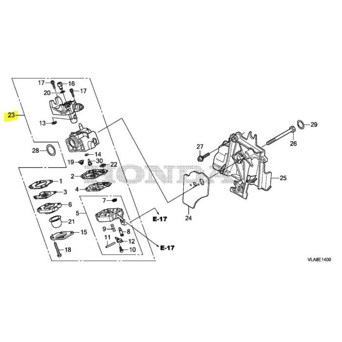 Honda Umr 435N/Umr 435T/Umk 435T Brush Cutter Carburetor Assy