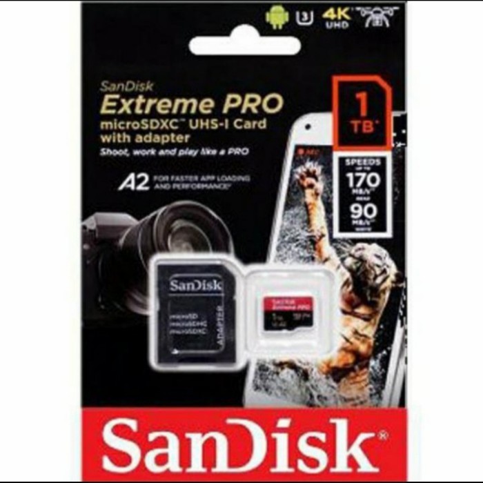 Sandisk 1Tb 1 Tb Extreme Pro 170Mb/S Memory Micro Sd Sdxc Card A2 Uhs
