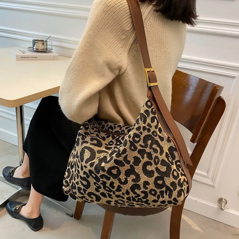 TAS SELEMPANG WANITA MOTIF LEOPARD FASHION IMPORT SHOULDER BAG VINTAGE