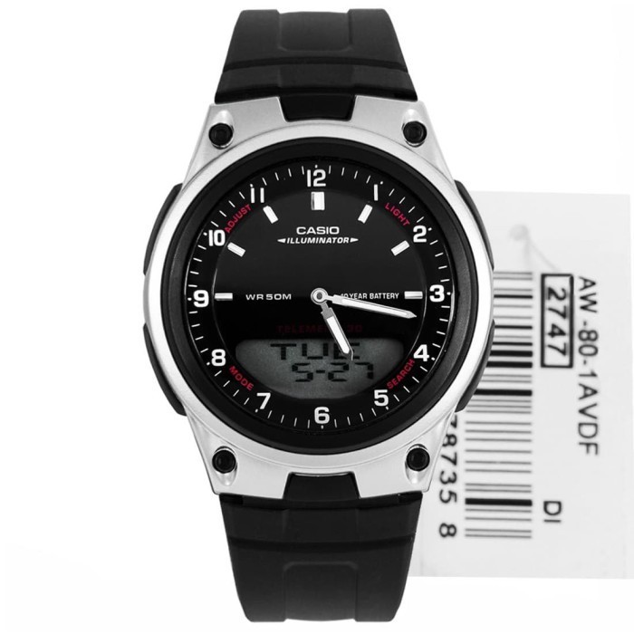 Casio Aw-80-1Avdf Jam Tangan Pria Analog Digital Aw80 Aw-80-1A