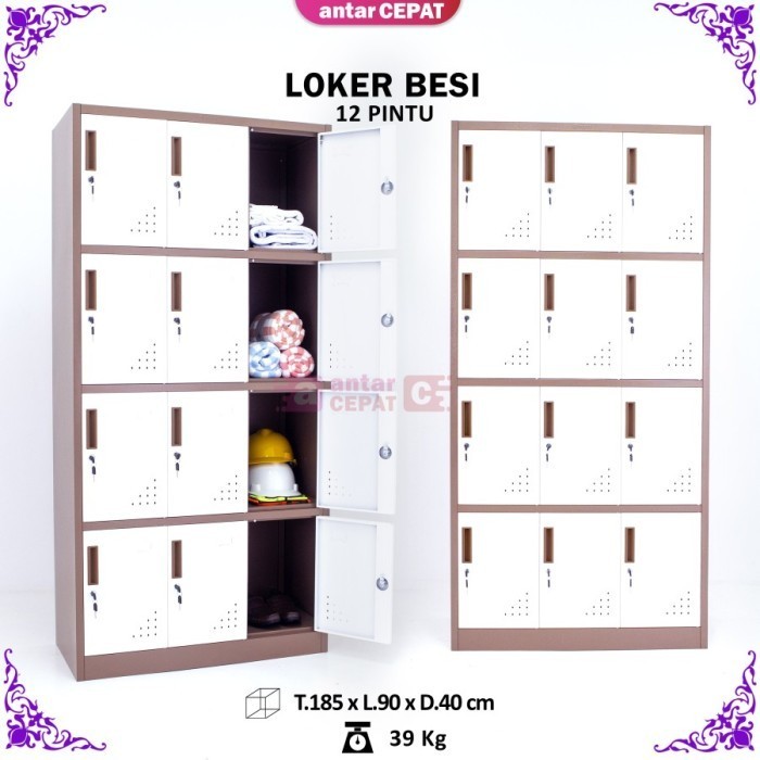 Locker besi 12 pintu lemari loker besi 12 pintu MS-312