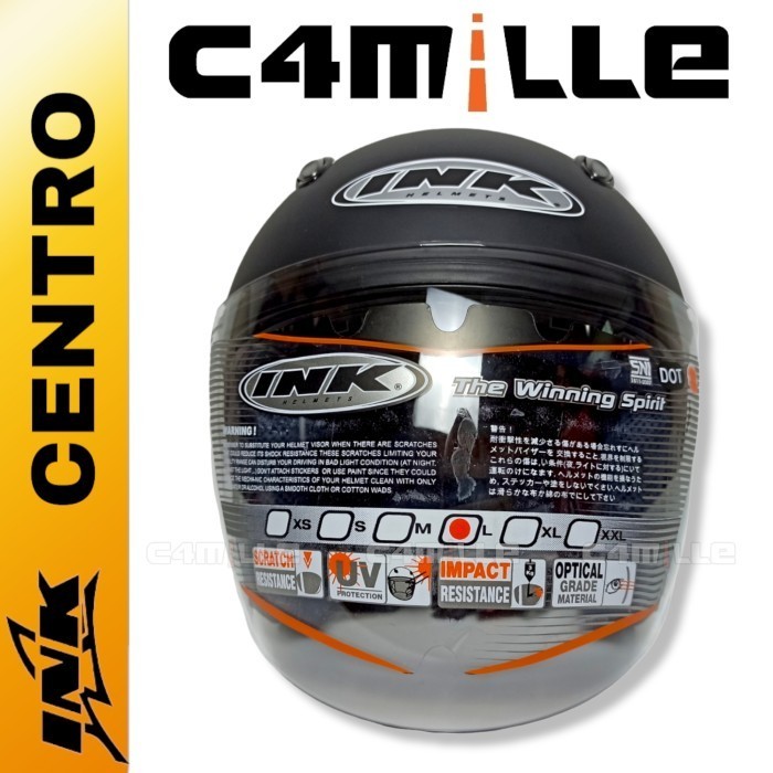 Helm Ink Centro Original Black Dop / Hitam Dof