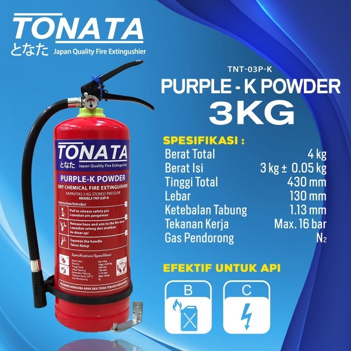 Apar Purple K Powder 3 Kg Tonata / Apar 3Kg Dry Chemical Powder