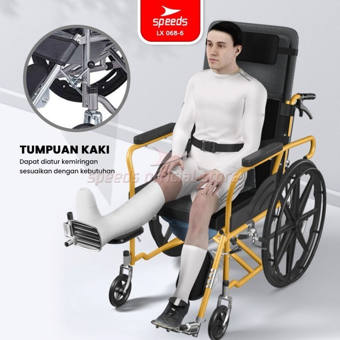 Speeds Kursi Roda 4In1 Travel Wheel Chair Alluminium Portabel 068-6