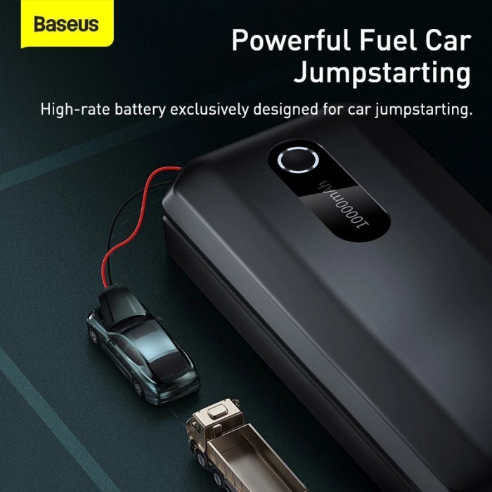 Baseus Power Bank 10000Mah Car Jump Starter Aki Mobil Accu Jumper
