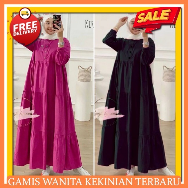 Baju Muslimah Kekinian Dress Kondangan Hijab Premium Gemies Motif Tterbaru Gamis Lebaran 2024 Terbar