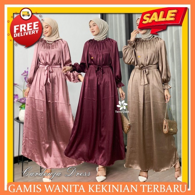 Baju Muslimah Kekinian Dress Kondangan Hijab Premium Gemies Motif Tterbaru Gamis Lebaran 2024 Terbar